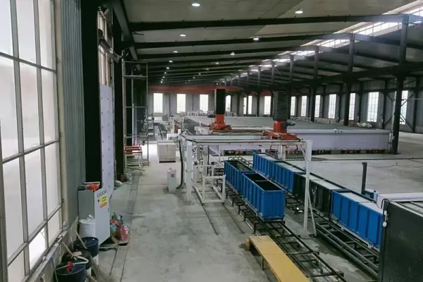 خط إنتاج كتل (بلوك) خرسانية رغوية NAAC، في Changchun- الصين
