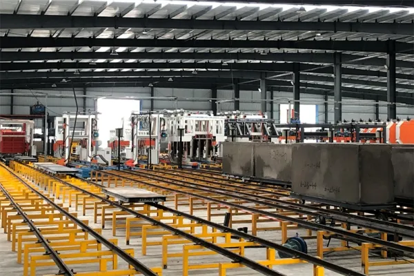 خط إنتاج كتل (بلوك) خرسانية رغوية NAAC، في Changchun- الصين