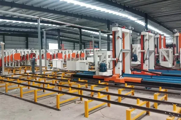 خط إنتاج كتل (بلوك) خرسانية رغوية NAAC، في Changchun- الصين